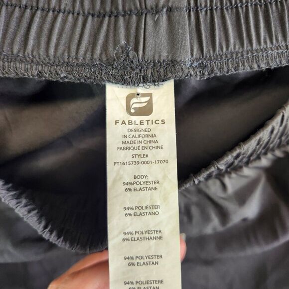 Fabletics Pants Womens XXL Black Wide Leg Cropped Kate Culotte Pull On Flowy - Picture 6 of 13